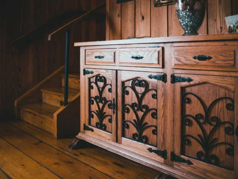 Natural Furniture Almirah Carved